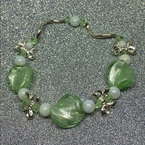 Green handmade bracelet
